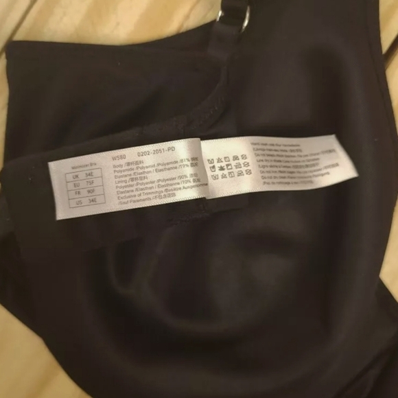 Delimira Womens Bra 34C Underwire Unlined Black - Picture 4 of 8